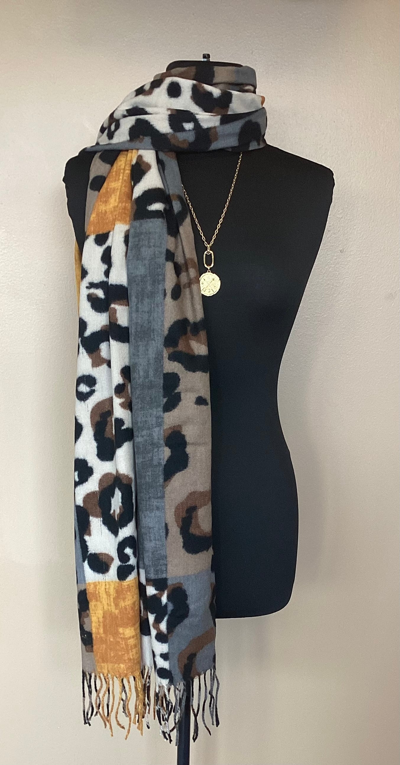 Leopard Print Cashmere Scarves