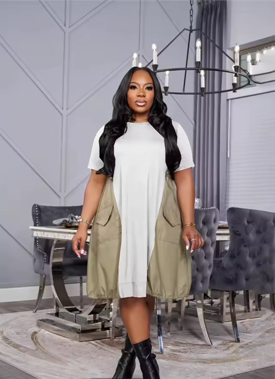 Kerri Plus Size Midi Dress