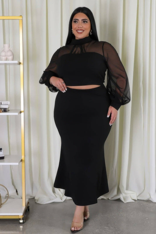 Peyton Plus Size Skirt Set