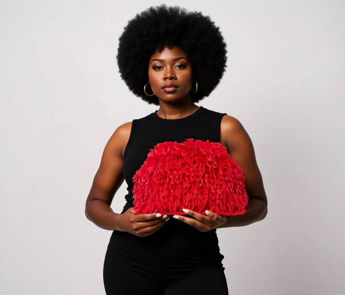 Monroe Furry Clutch Bag