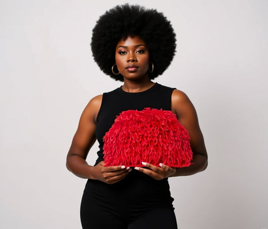 Monroe Furry Clutch Bag