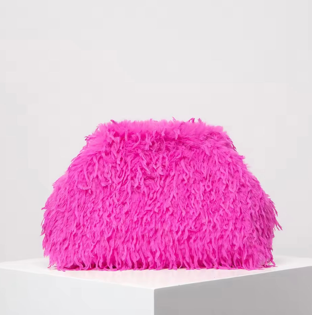 Monroe Furry Clutch Bag