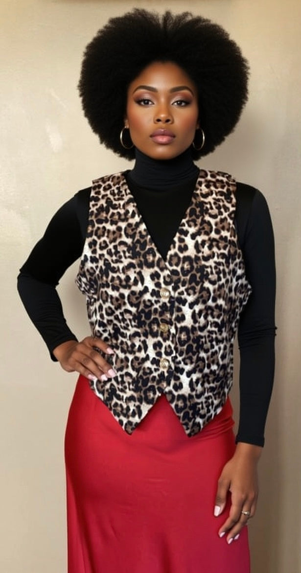 Hear Me Roar Leopard Vest