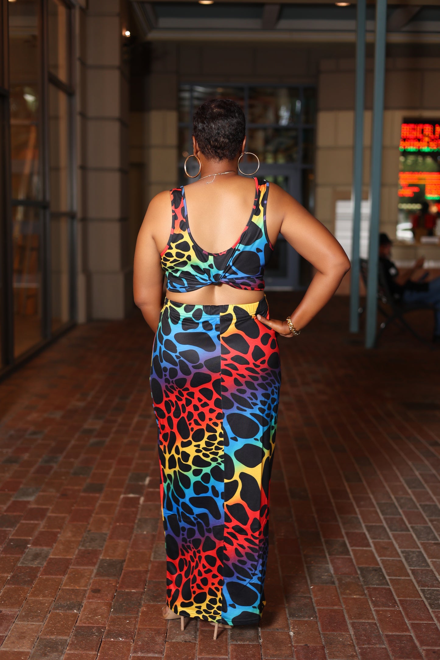 Ms. Jane Plus Size Leopard Two-Piece Skirt Set