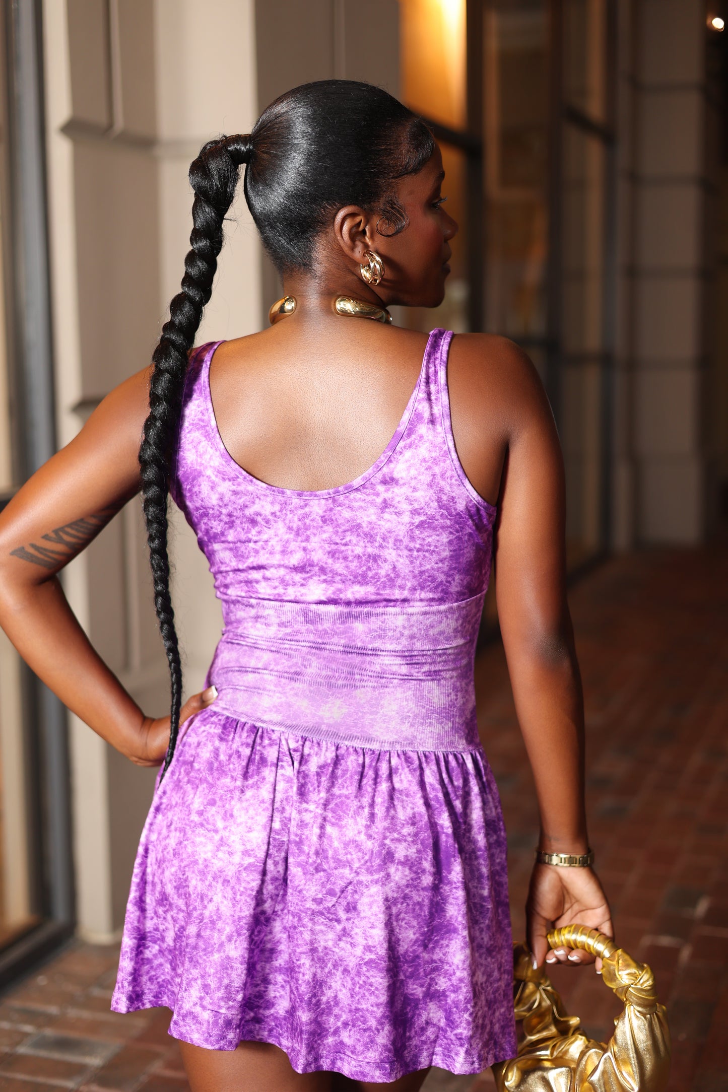 Hello Honey Pleated Ruched Dress