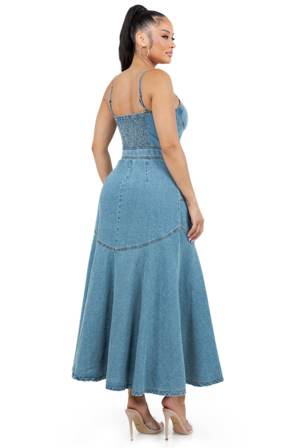 Gabrielle Denim Maxi Dress