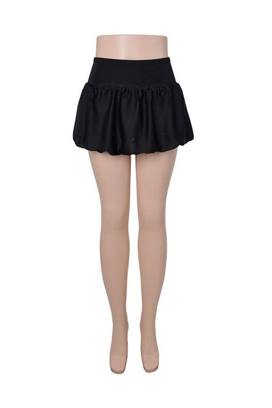 Balloon Ruffle Mini Skirt