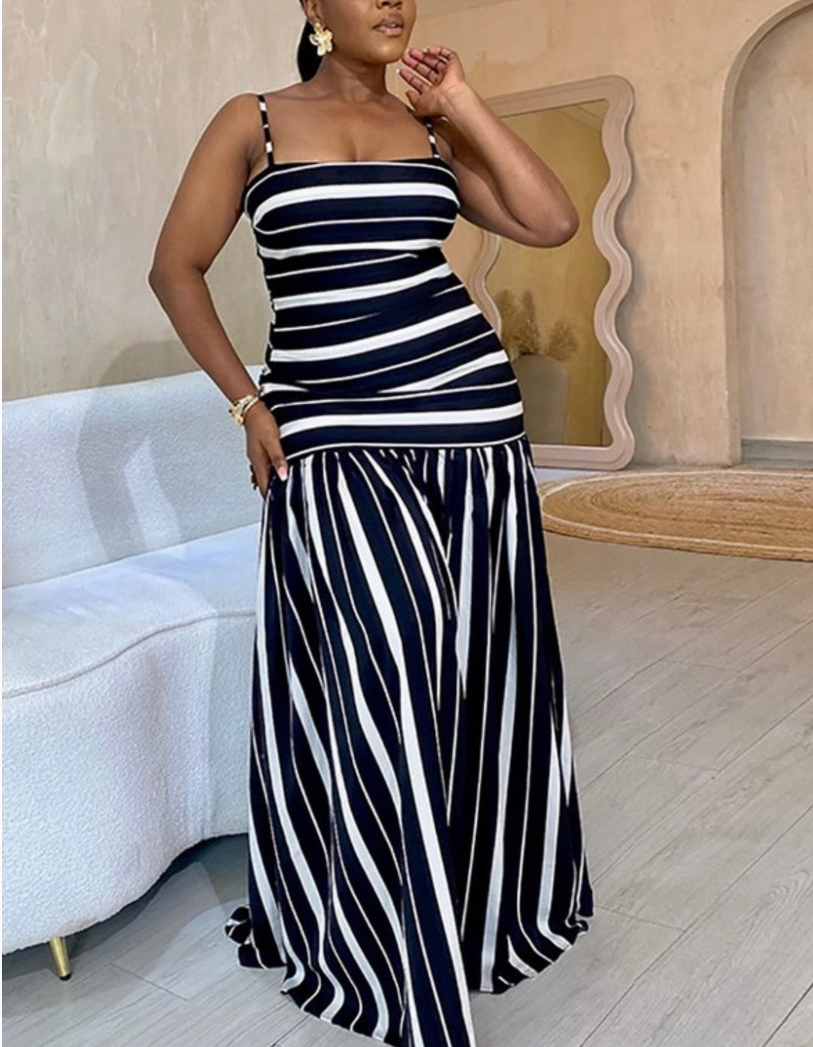 Monte Carlo Striped Maxi Dress