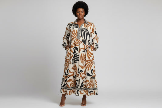 Olivia Abstract Print Dress
