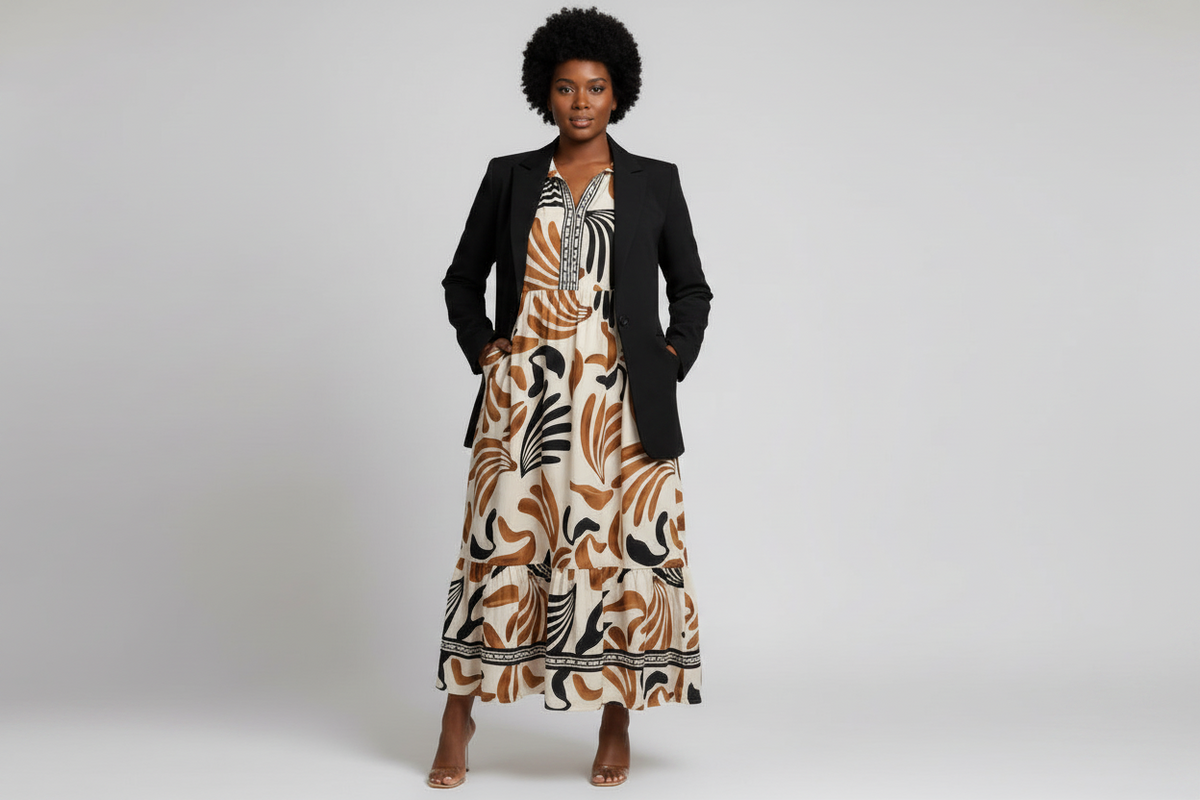 Olivia Abstract Print Dress