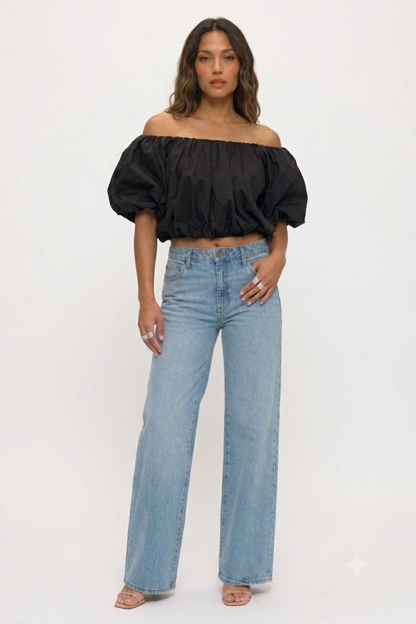 Phoebe Off Shoulder Puff Sleeve Top