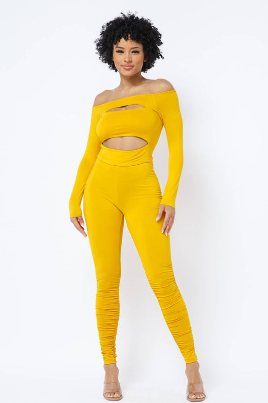 Cut Out Leggings Set