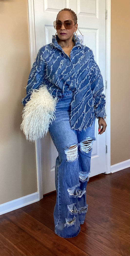 “I’m So Distressed” Shacket