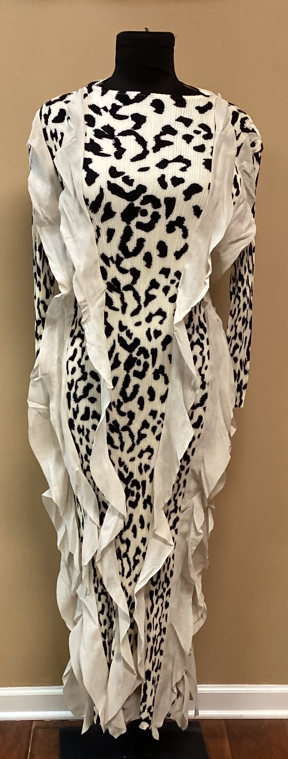 Crystal Leopard Print Ruffle Dress