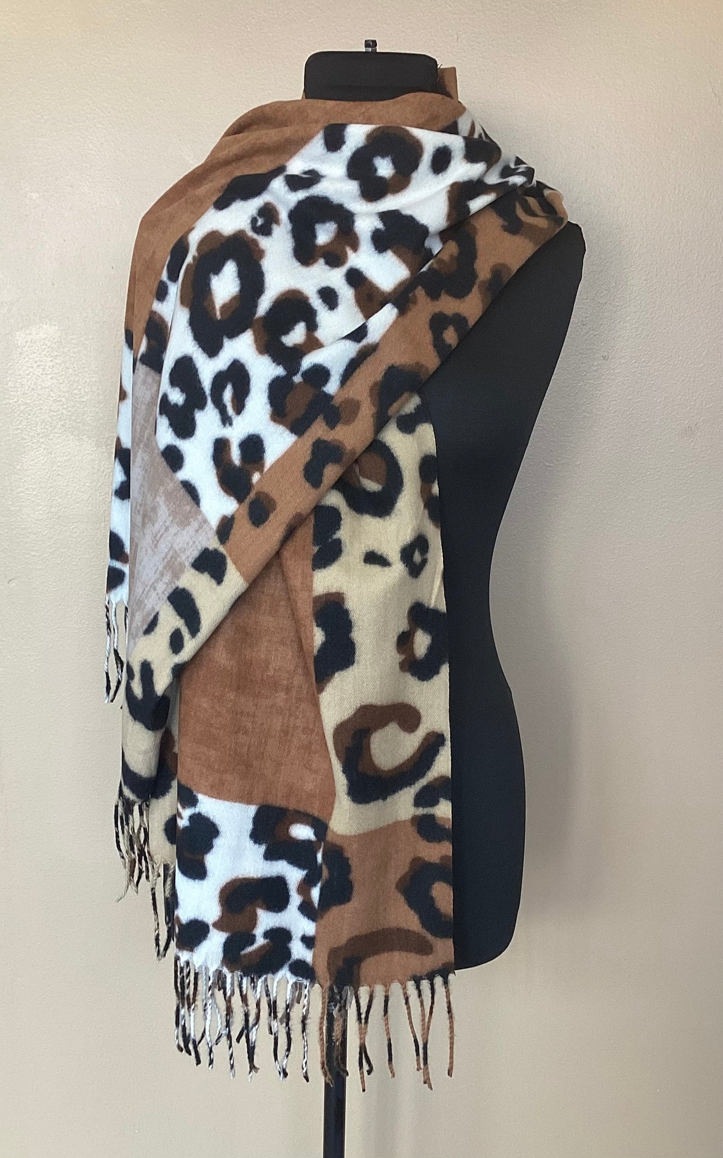 Leopard Print Cashmere Scarves