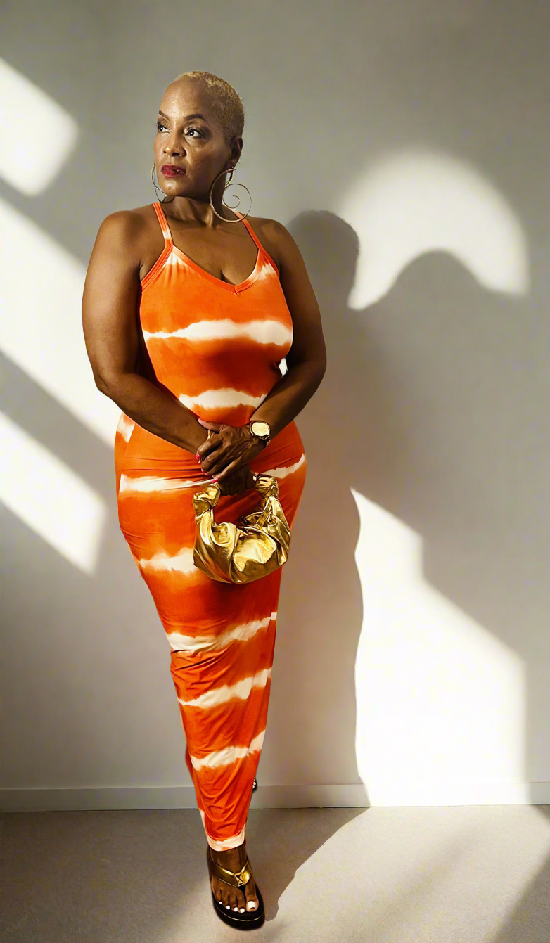 Sun-Kissed Tie Dye Plus Size Dress