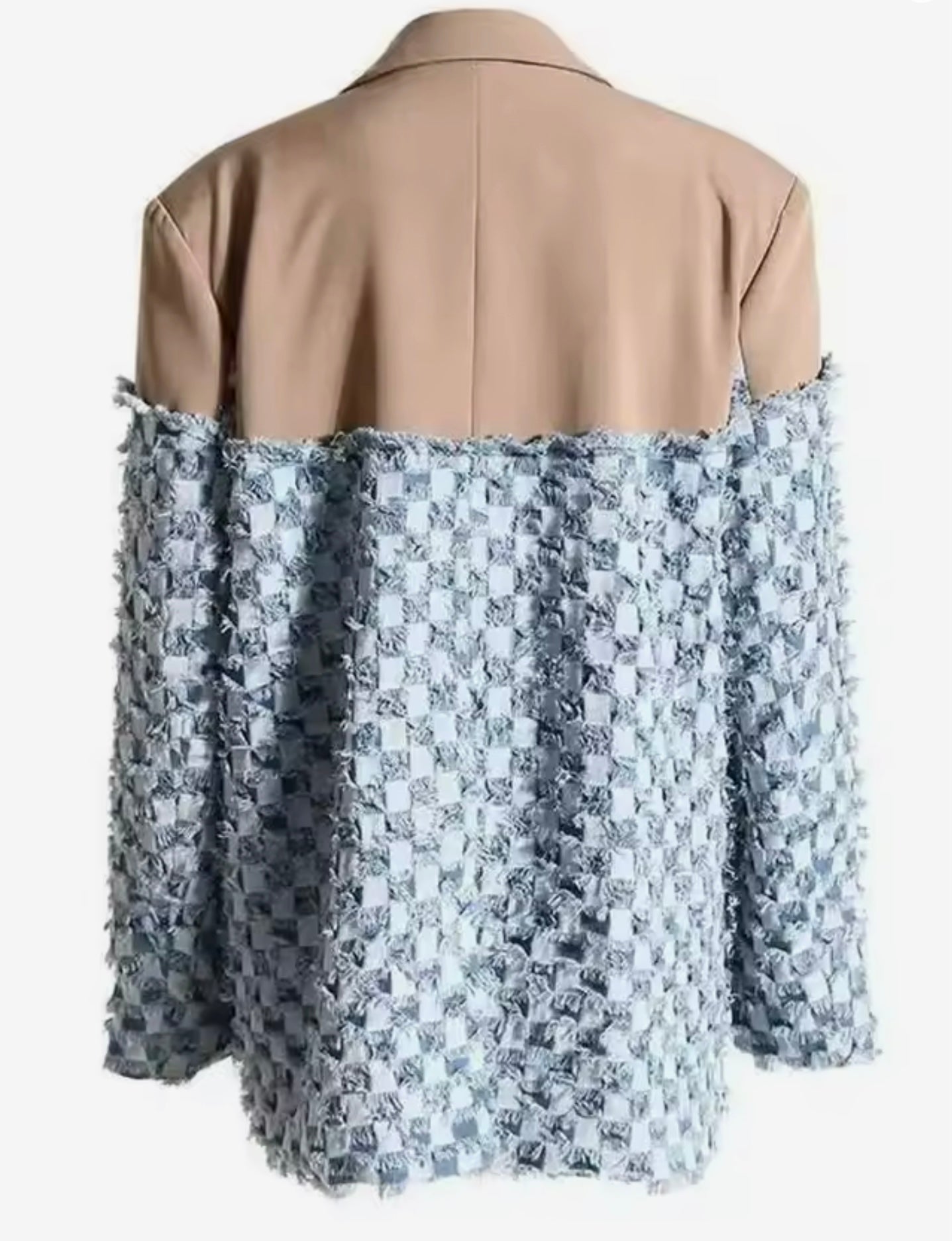 Checkered Distressed Blazer