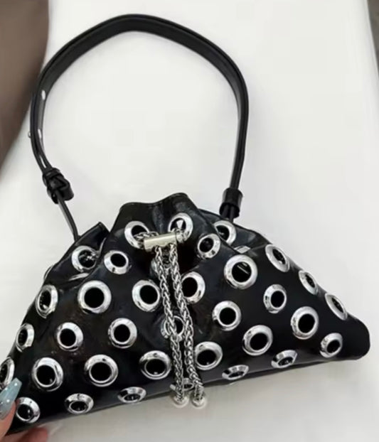 Studded Black Purse