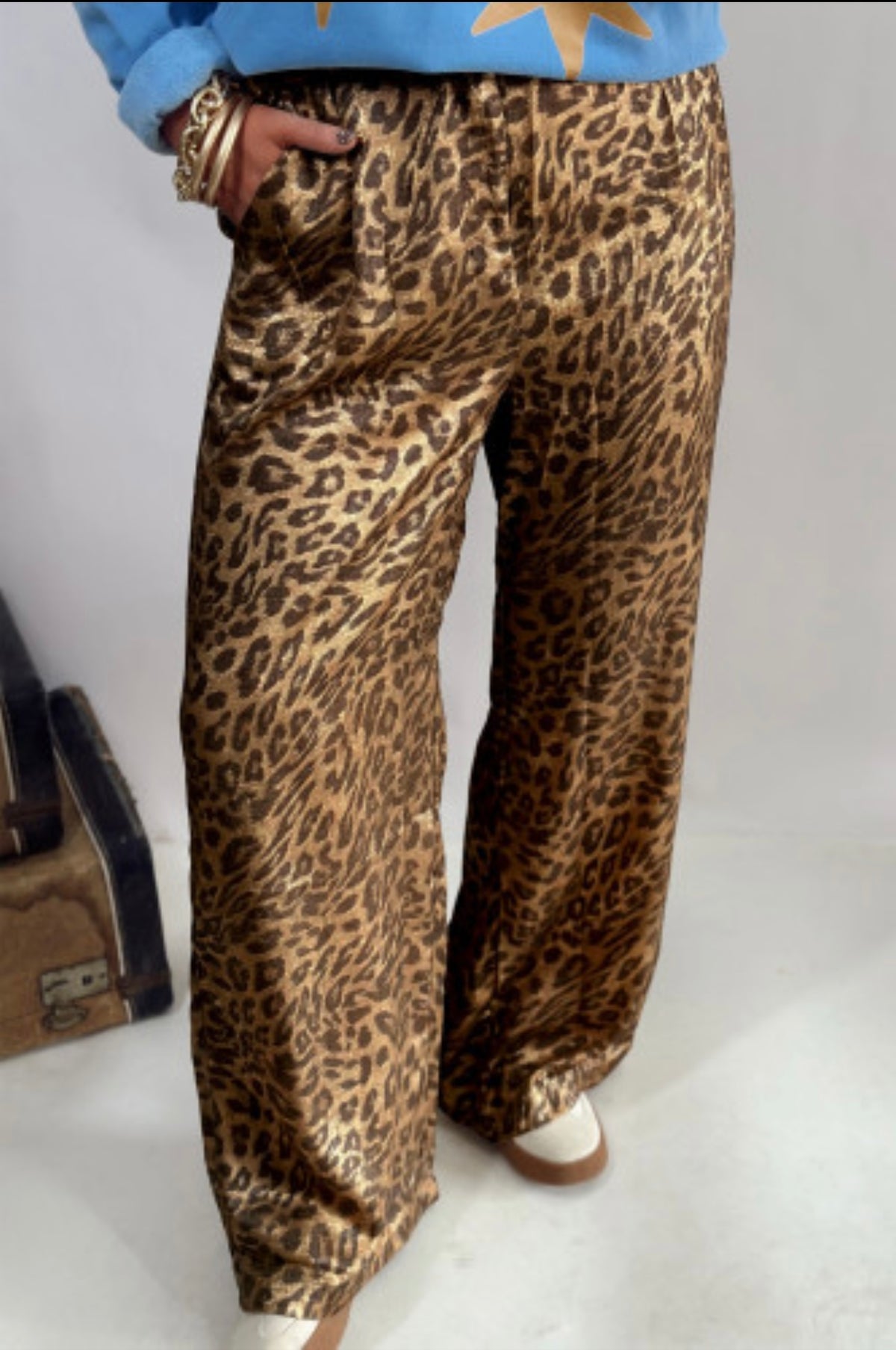 “Wild Thang” Leopard Wide Leg Pants