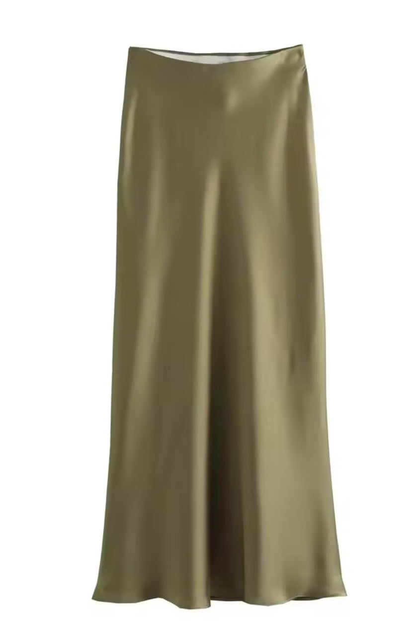 Riley Satin Skirt (4 Available Colors)