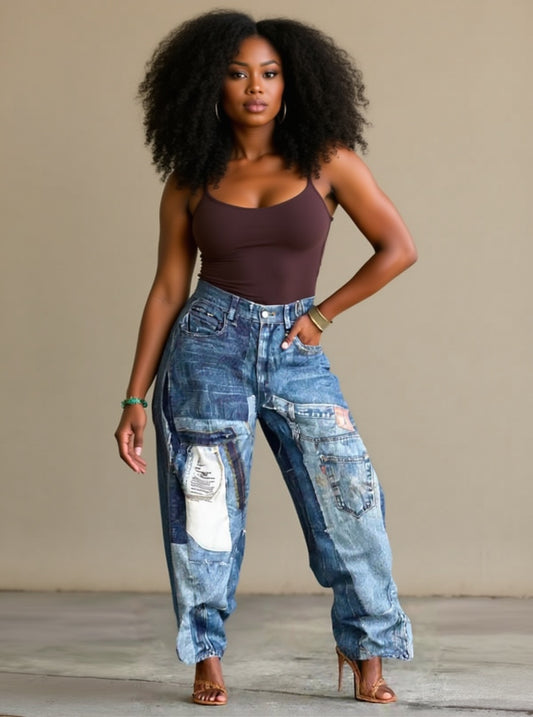 Stamped Out Distressed Jeans