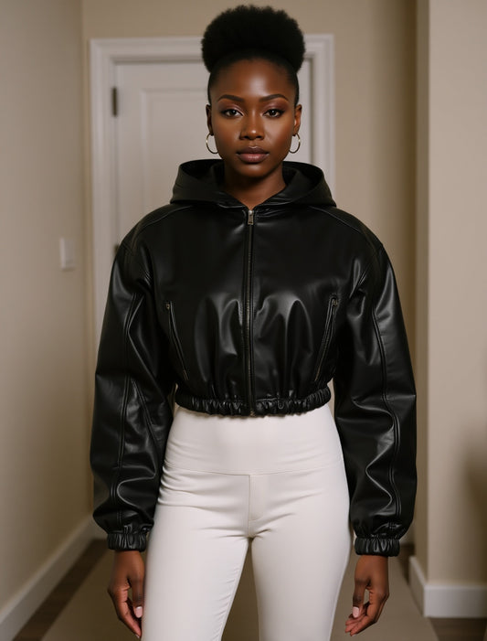 Moto Girl Faux Leather Jacket