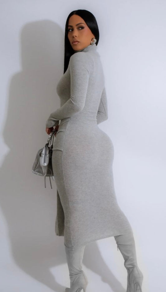 Let's Tie the Knot Turtleneck Dress