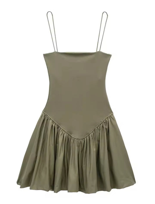 Kizzie Pleated Mini Dress