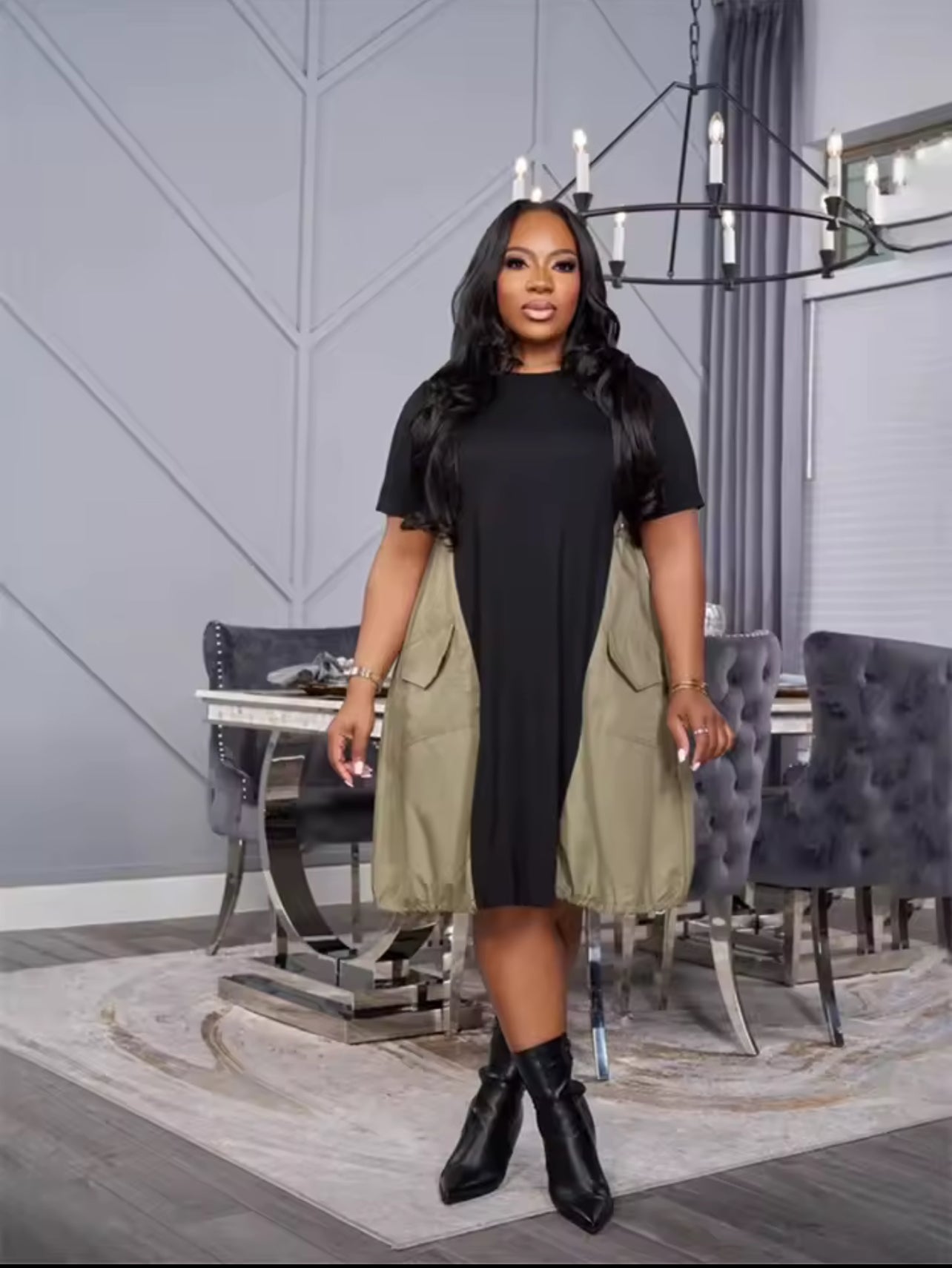 Kerri Plus Size Midi Dress