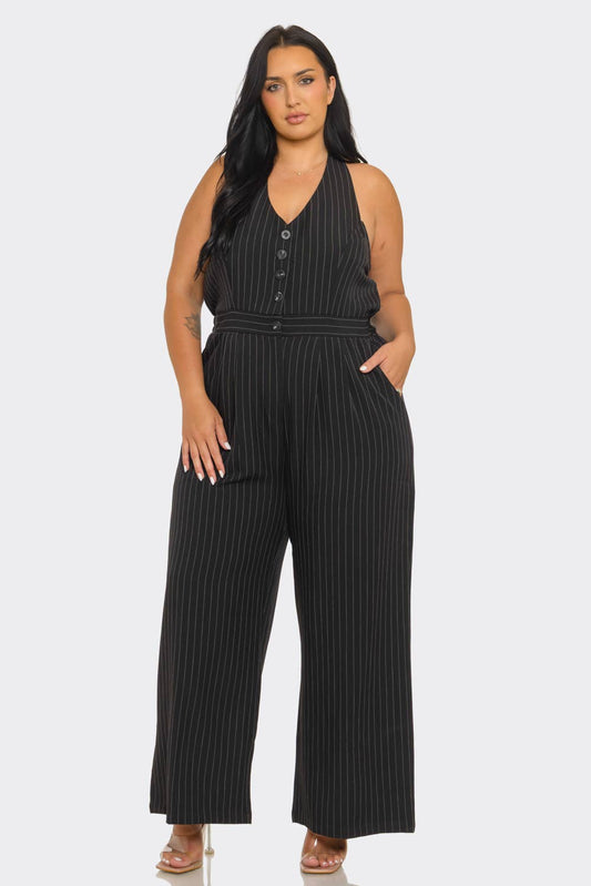 Plus Halter Jumpsuits