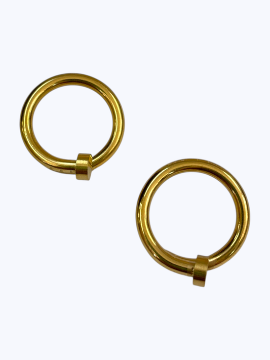 Modern Edge Lock Earrings